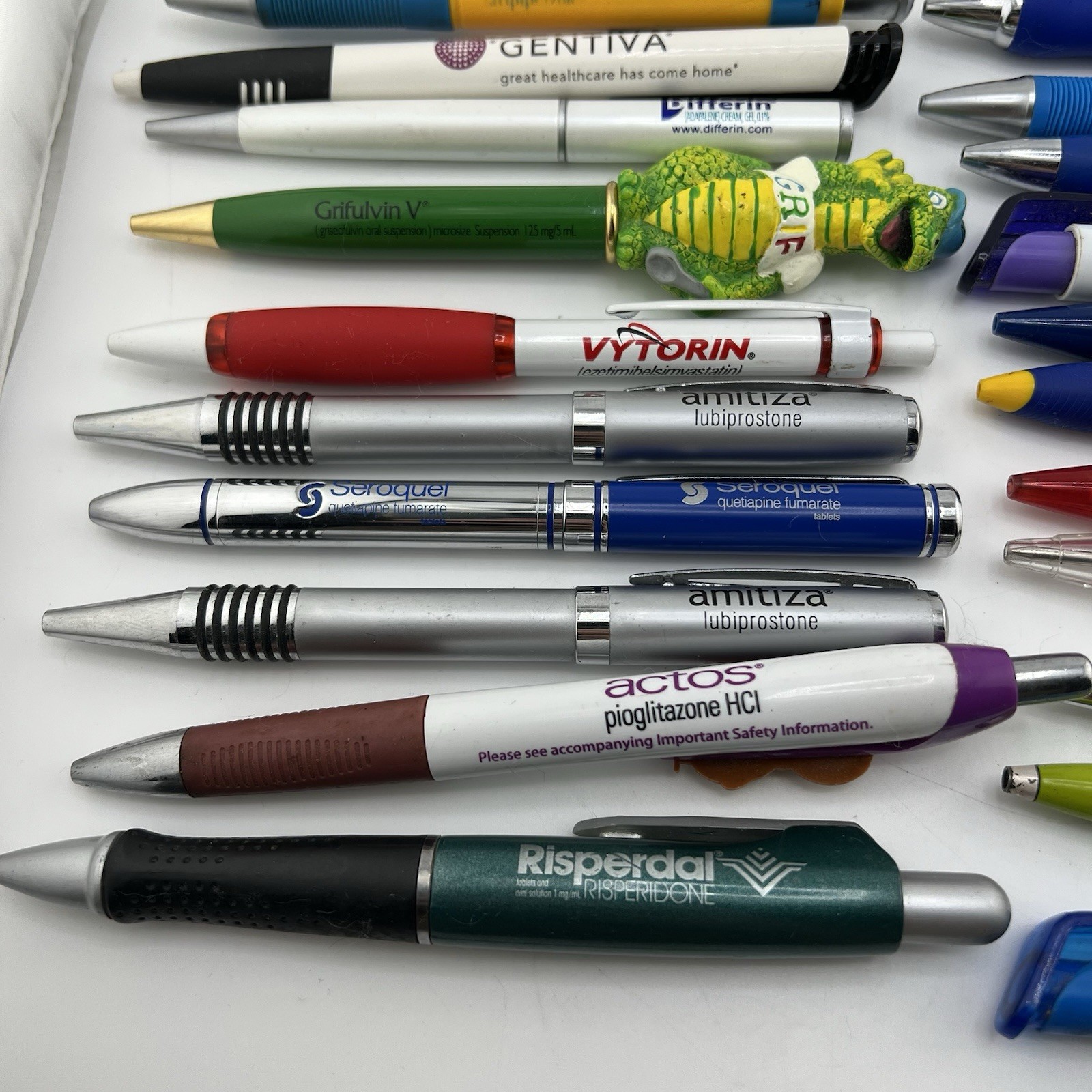 Advertising Pharmaceutical Promo Pens Various Drug Rep, Lot of 34 Ambien viagra
