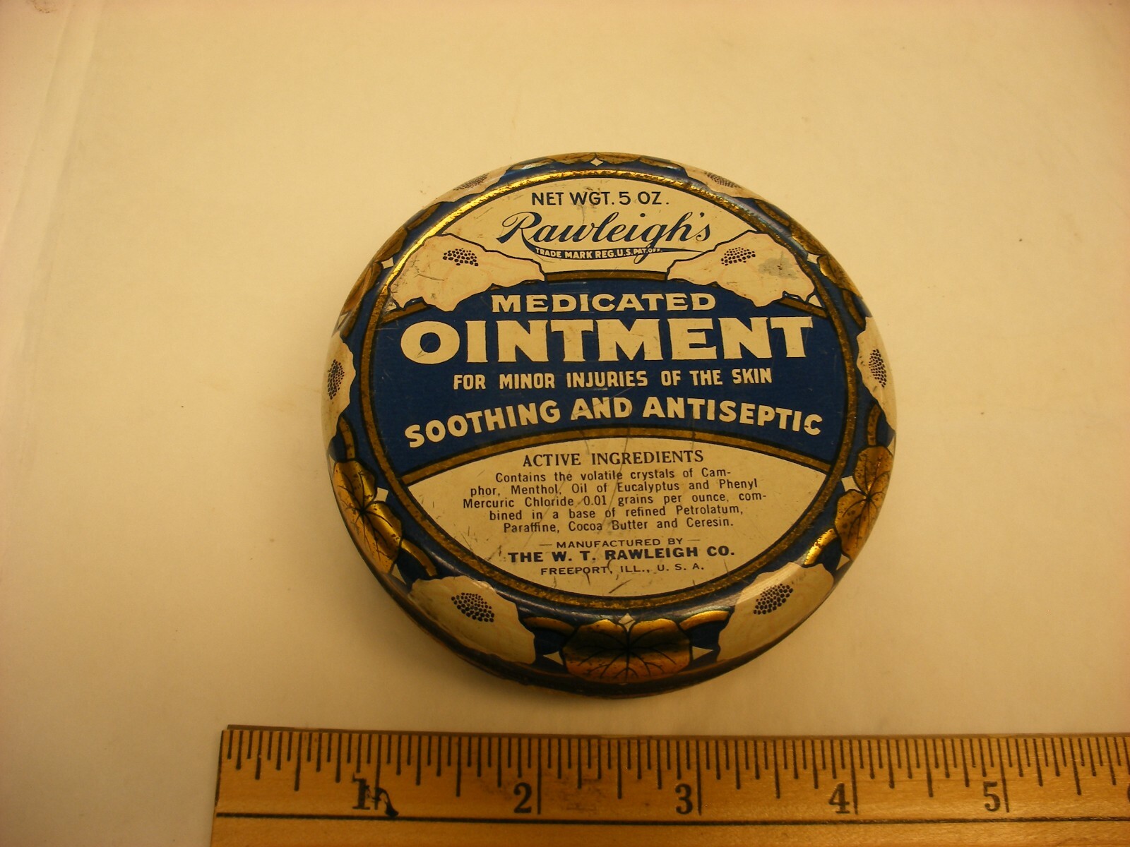 Antique Vtg Medical Dental Pharmacy – Rawleigh’s Ointment Tin