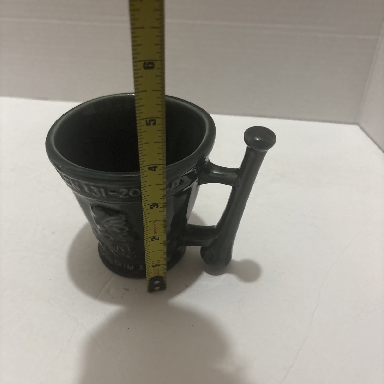Vintage Schering Medicine Drug Store Ceramic Mug Pharmacy Rx Ad Display