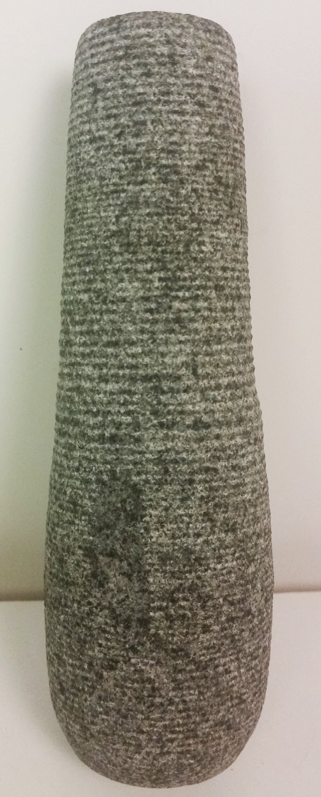 4″ Mortar and pestle grey unfinished granite detailed turnings pestle & mortar