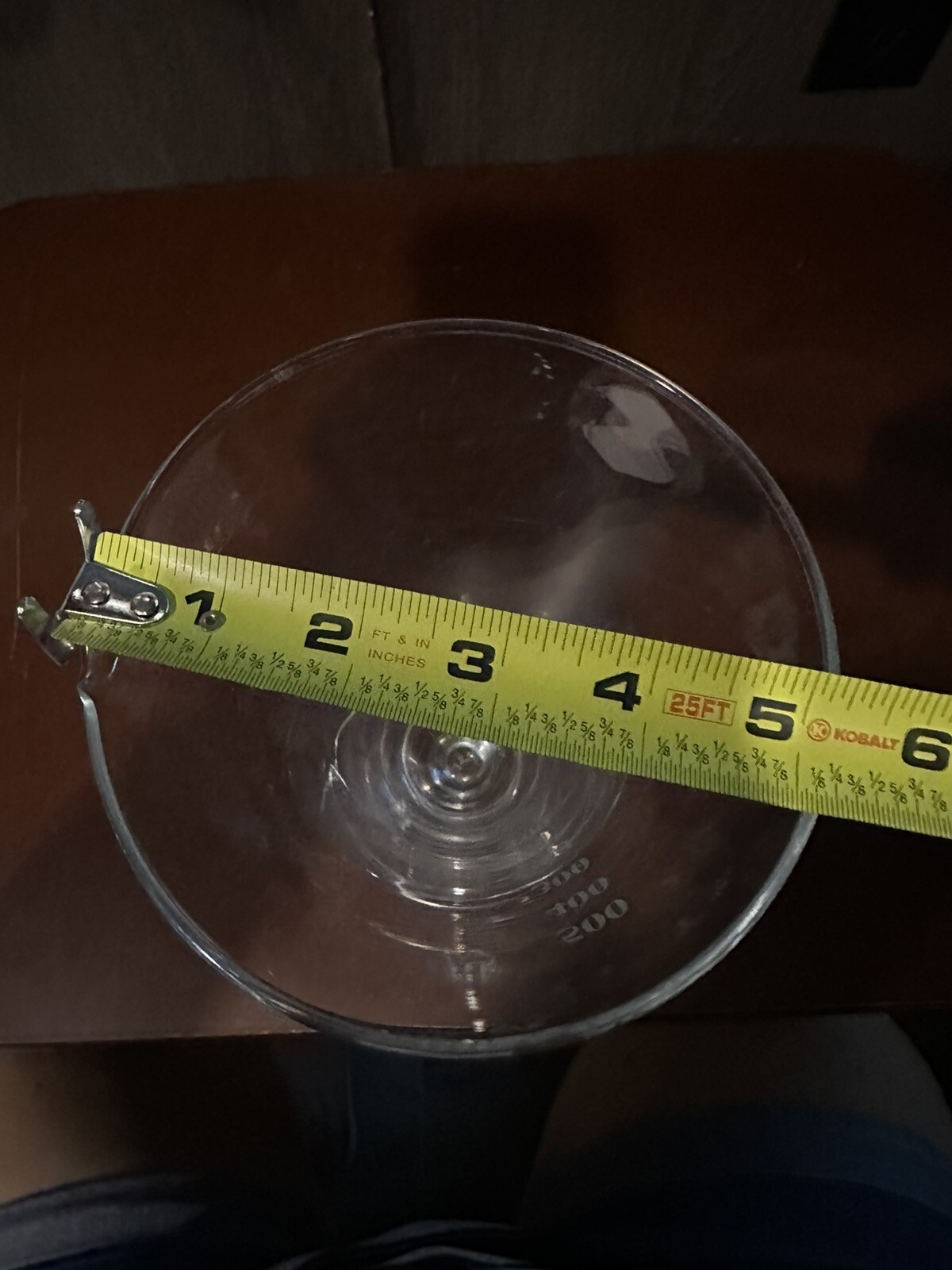 Antique Victorian Apothecary Measuring Glass with Etched Measurements (ml)