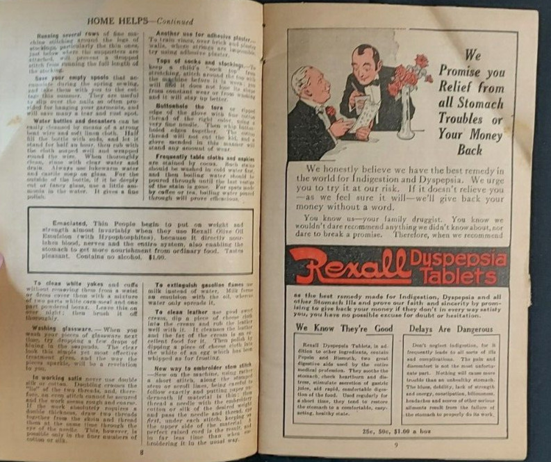 Old Rexall Medicine Family Year Book Vol 1 No 1 Red Cross Drug Co Glenwood Iowa