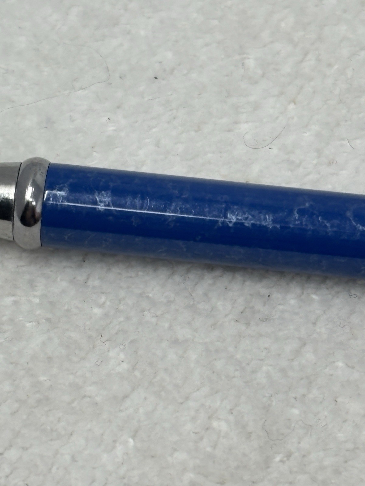 Zoloft Silver & Blue Marbled Metal PEN Drug Rep Pharmaceutical Promo Advertising