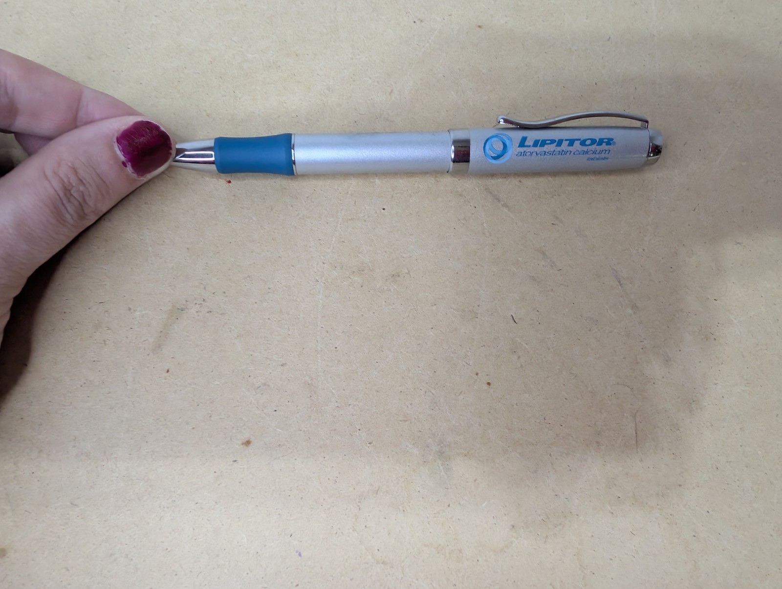 Lipitor Metal Drug Rep Pen Twist Black Ink Works Heavy