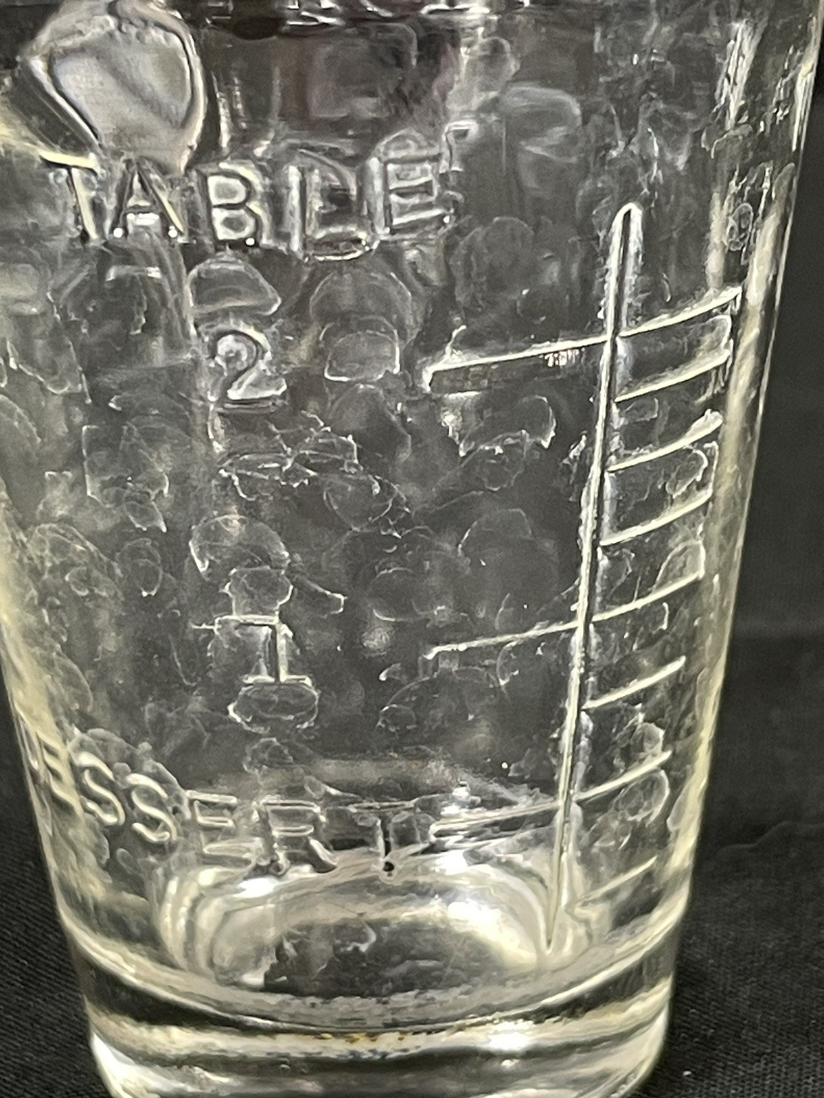 Vintage Apothecary Measuring Glass “Dessert” Marker Medicine Shot Glass