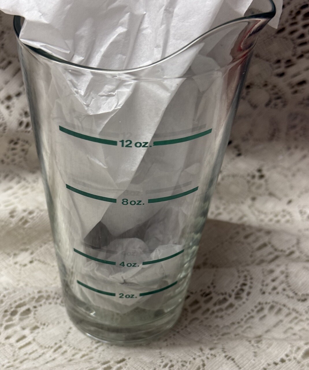 Vtg Beaker Glass Pharmacy Measurement Apothecary RX Science Lab