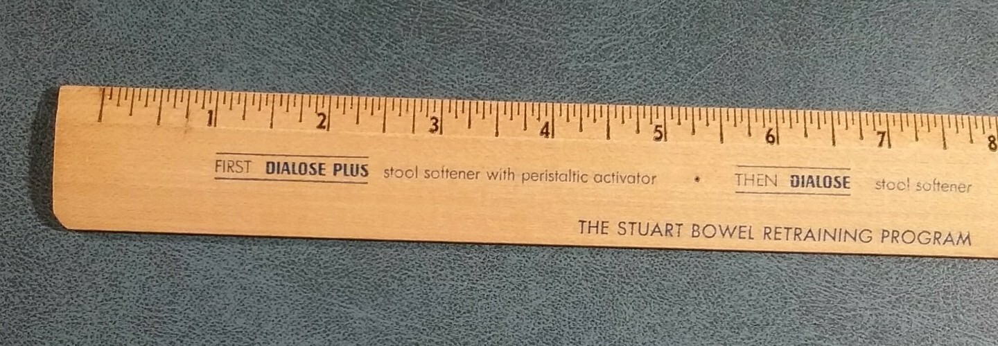 EFFERSYLLIUM Dialose The Stuart Bowel Retraining Program Big Pharma Ruler 1970s