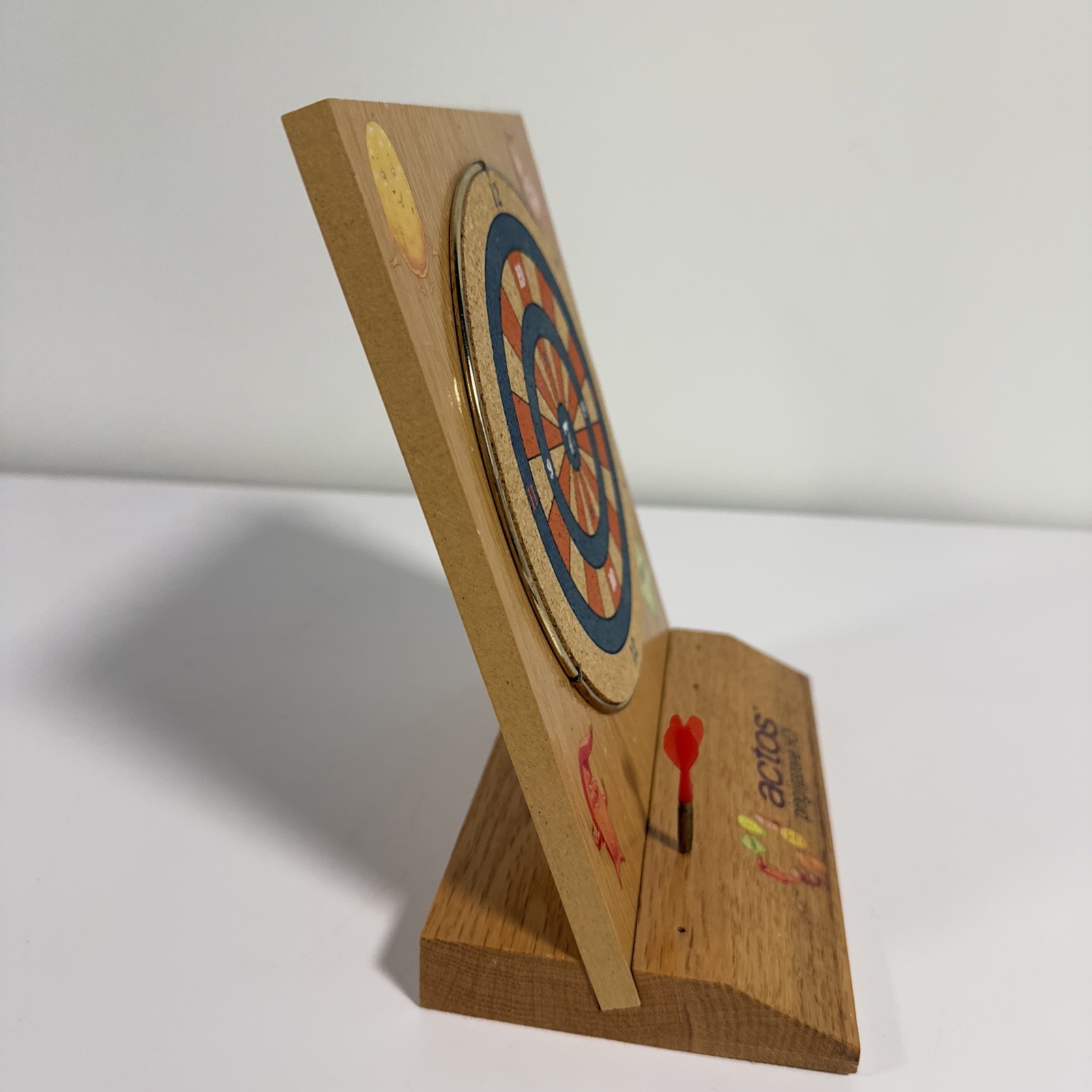 Vintage Takeda Pharma Rep Sales Actos Pioglitazone Mini Wood Desk Top Dart Game