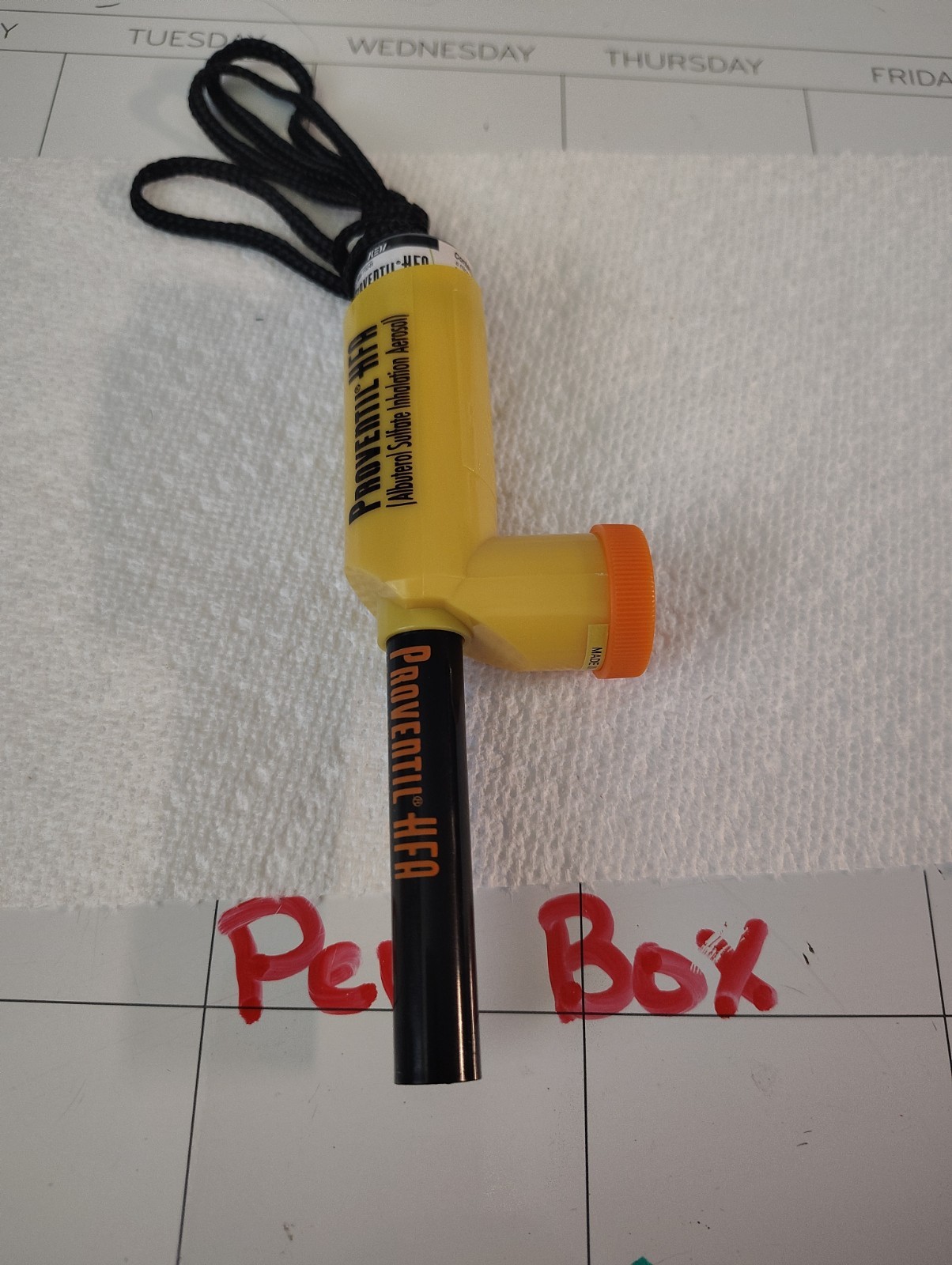 Proventil Pen – Pharma Promo- Inhaler W/ Neck Cord NEW Movie Prop Drug Rep Swag