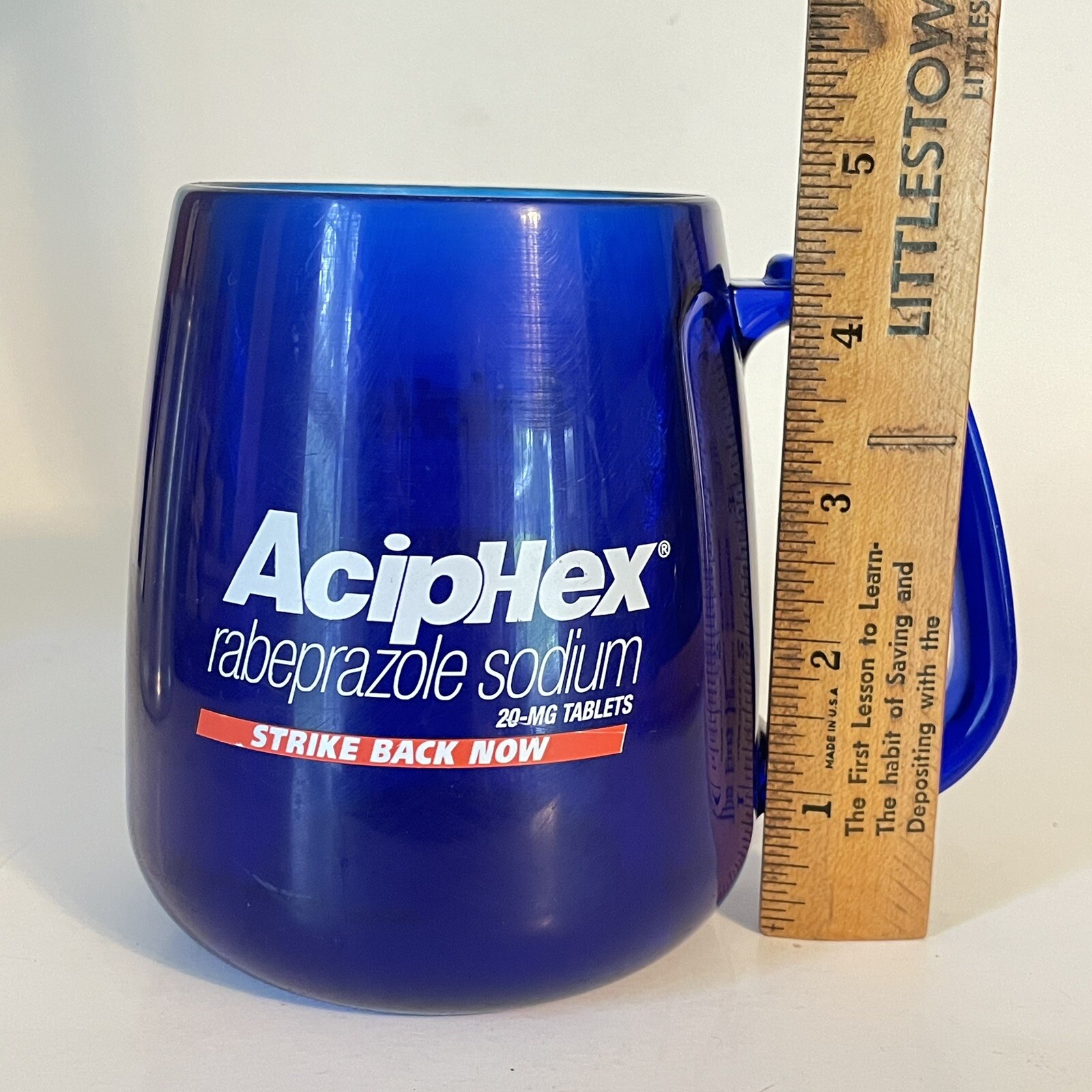 AcipHex Rabeprazole Sodium Pharmaceutical Coffee Mug Blue Plastic