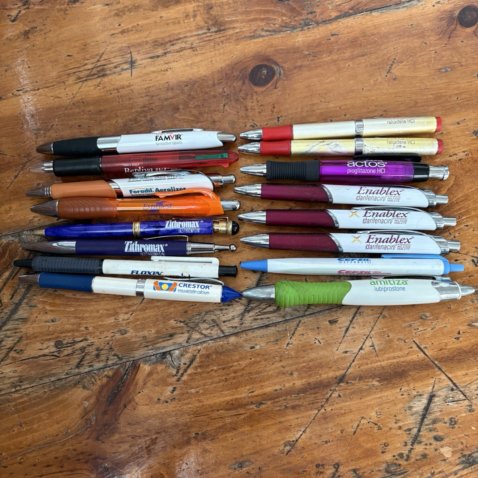Drug Rep Pharma Pharmaceutical Logo Pen Lot of 16 Advertising Collectible Pens