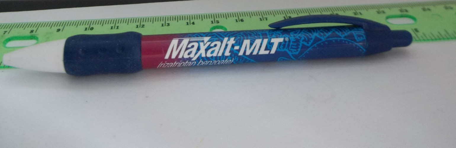 MAXALT-MLT Promotional Pen Plastic Medium Weight Pharma Advertising