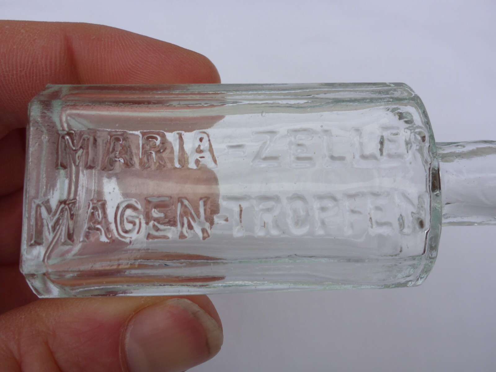 2X Old Small Medicine Glass Pharmacy Apothecary Bottle Maria Zeller Magnet Drops
