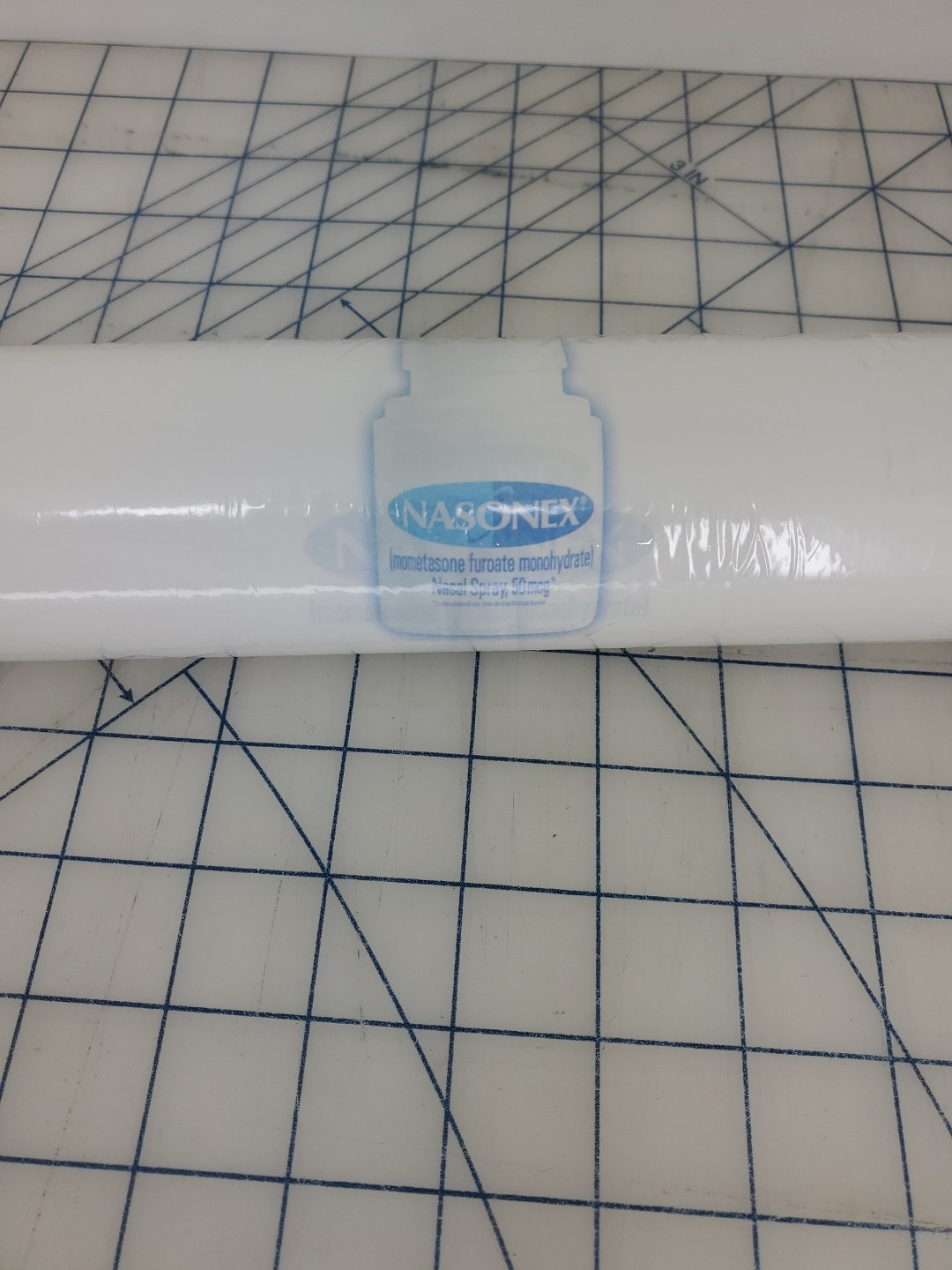 logo print NASONEX nasal spray Drug Rep merch EXAM TABLE PAPER ROLL new 18″ wide