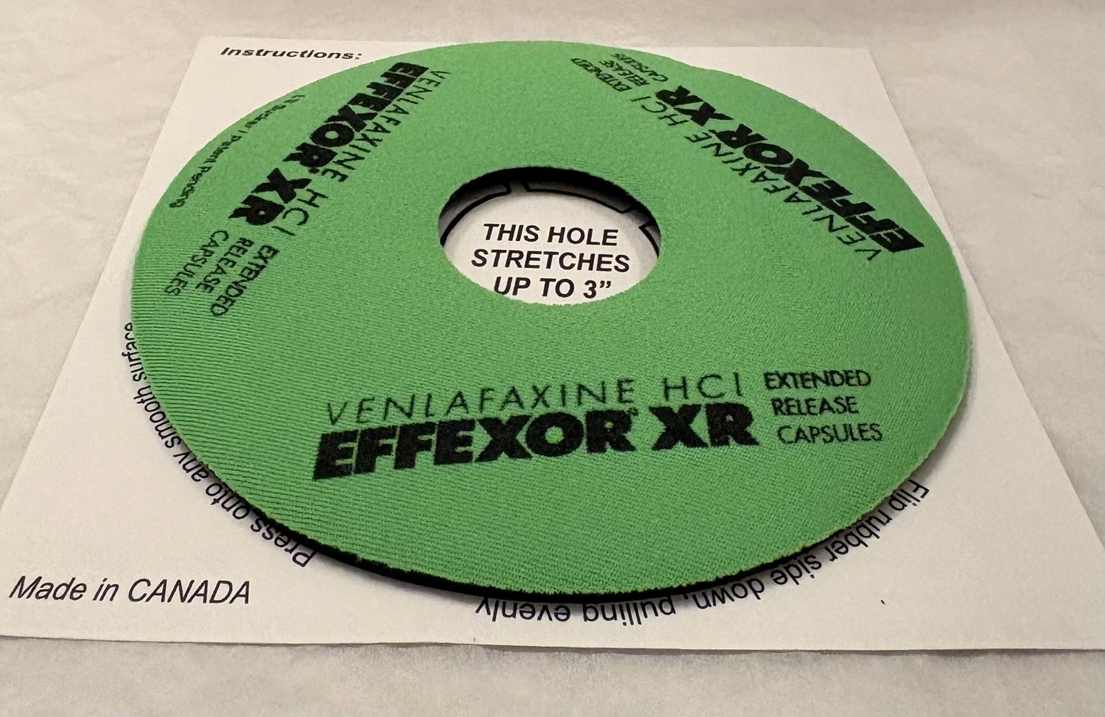 VTG EFFEXOR XR “L’IL SUCKER” DRINK HOLDER PHARMA PROMO ADVERTISING NEW NOS