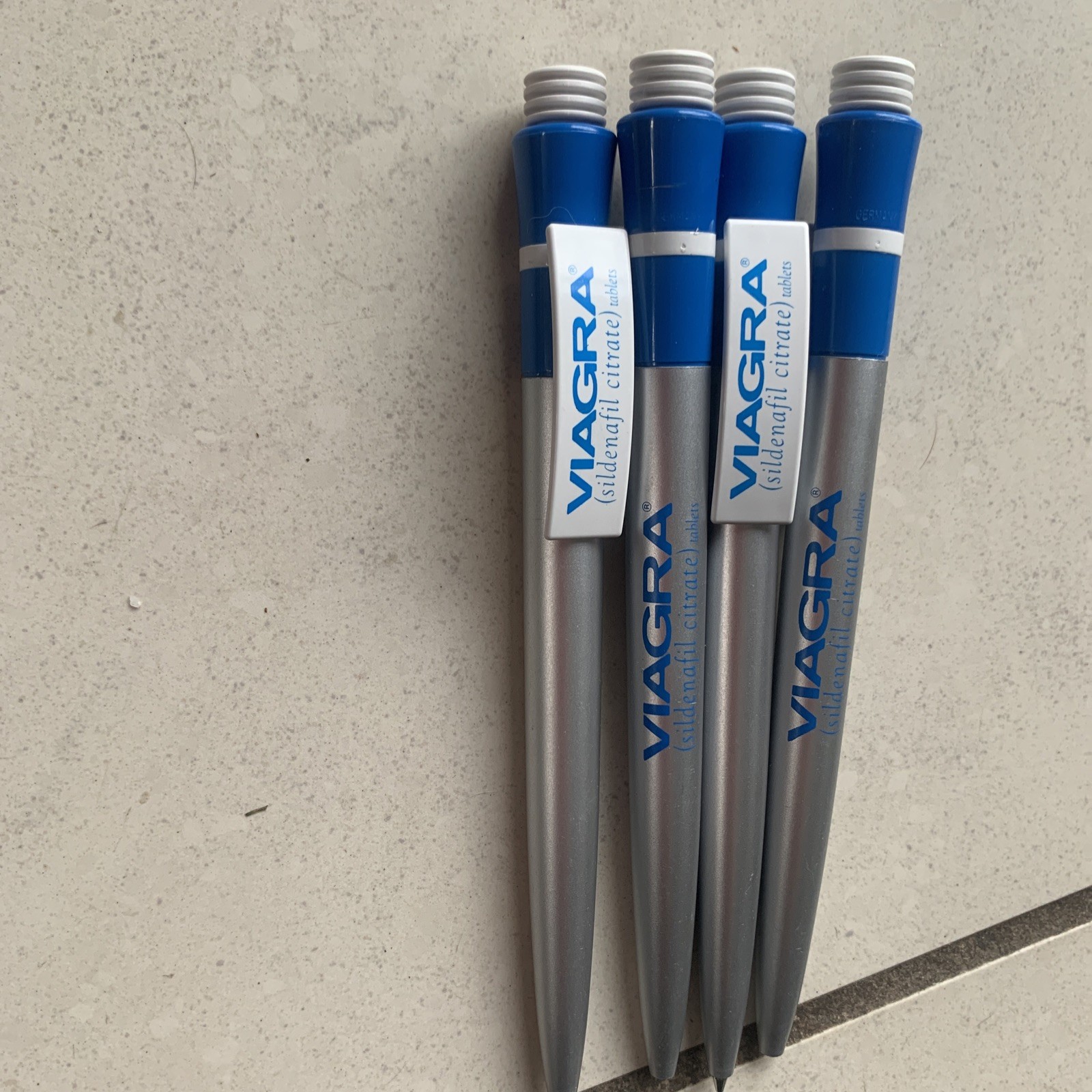 4 Viagra Black Ink Pens Drug Rep Promotion Pharmaceutical NEW