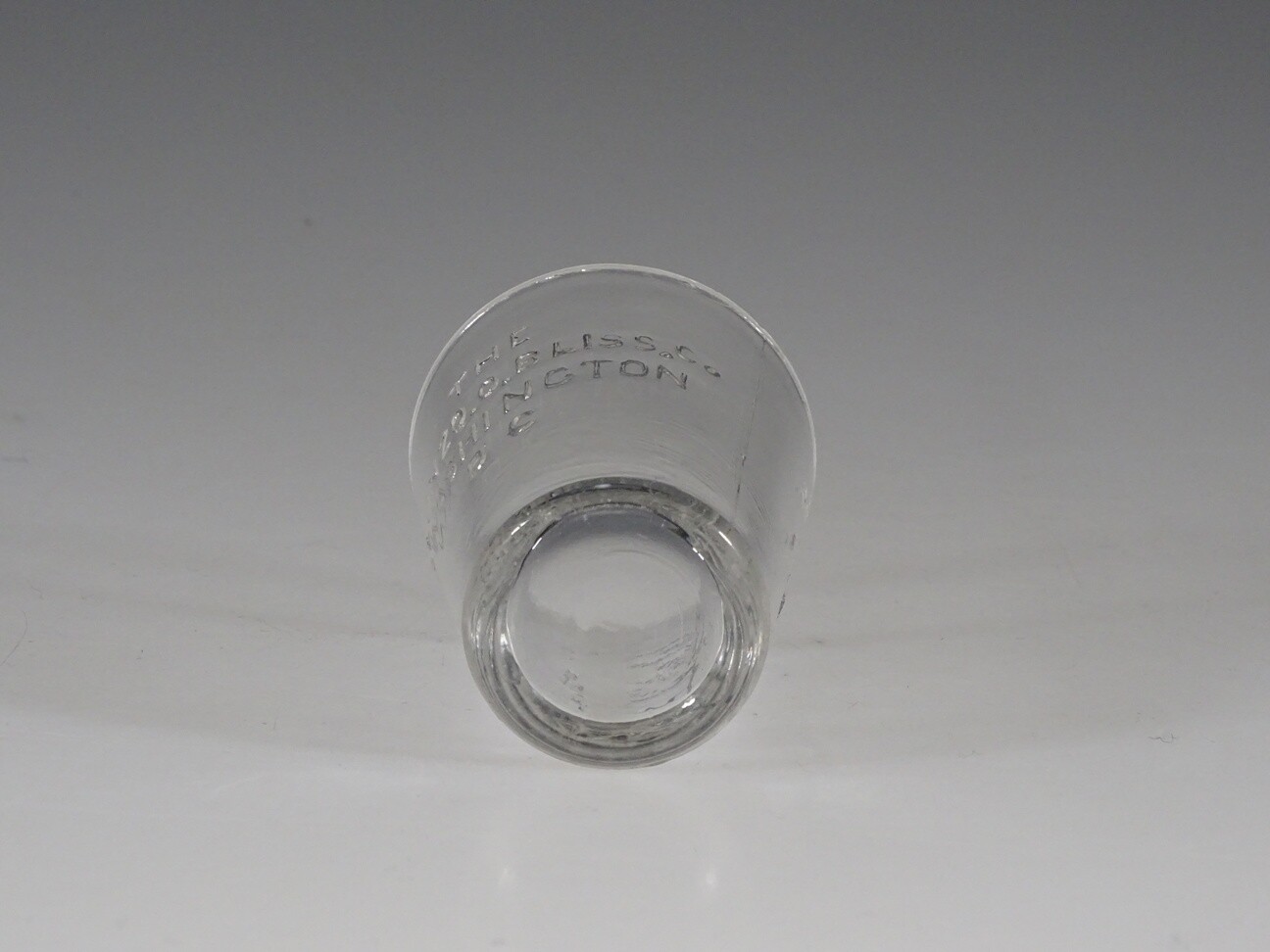 Scarce Alonzo O. Bliss Apothecary Whiskey Dose Cup Washington D.C. c.1900