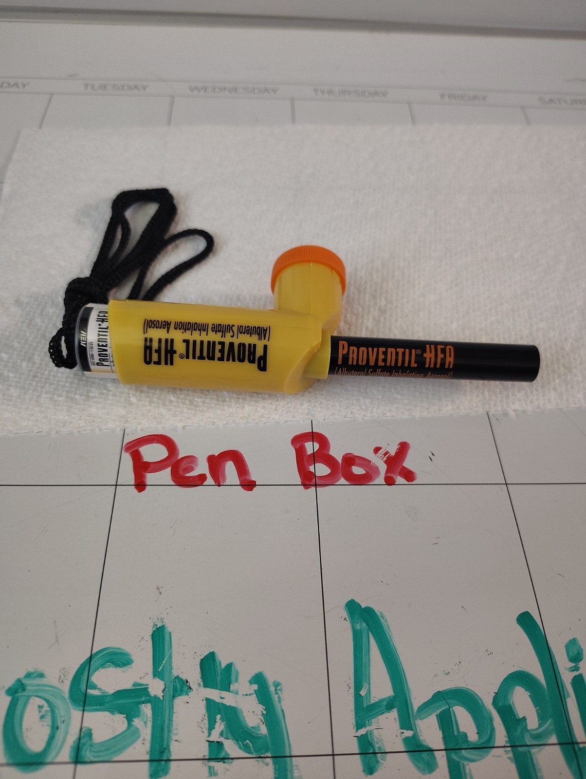Proventil Pen – Pharma Promo- Inhaler W/ Neck Cord NEW Movie Prop Drug Rep Swag