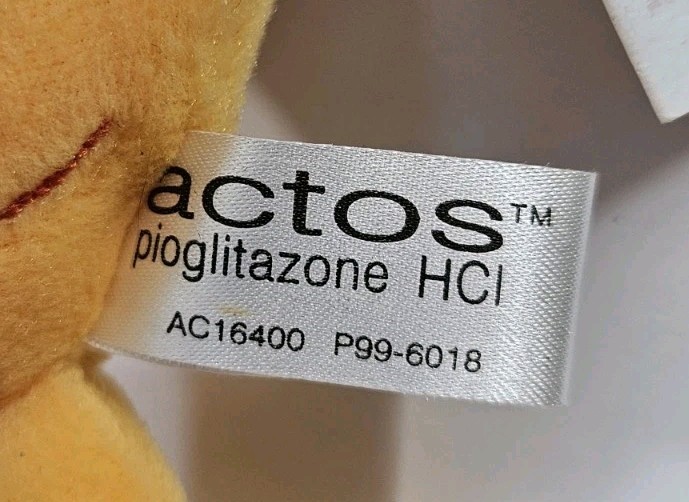 Actos Pioglitazone CHOLESTEROL 7″ Plush Medical Pharmaceutical Advertising Drug