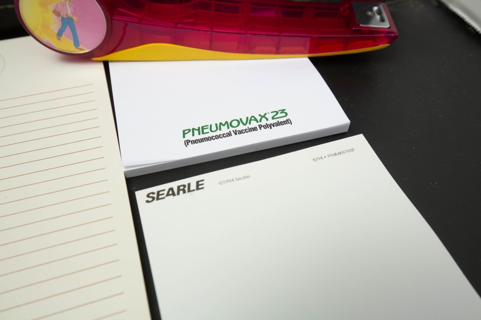 Vtg Pharmaceutical Drug Rep Partial Sticky Notes Notepads Stapler Pharma Lot