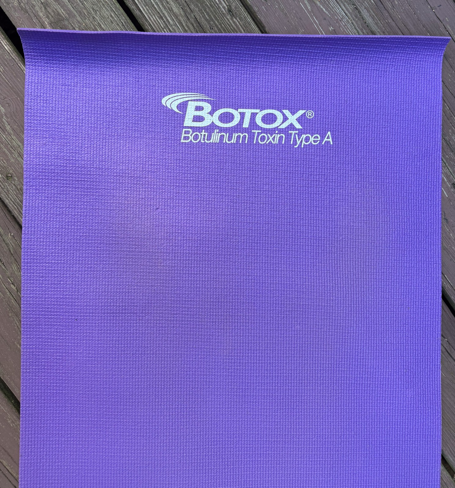 Botox Cosmetic Pharmaceutical Drug Rep Cosmetic Yoga Mat + Bag Branded Purple