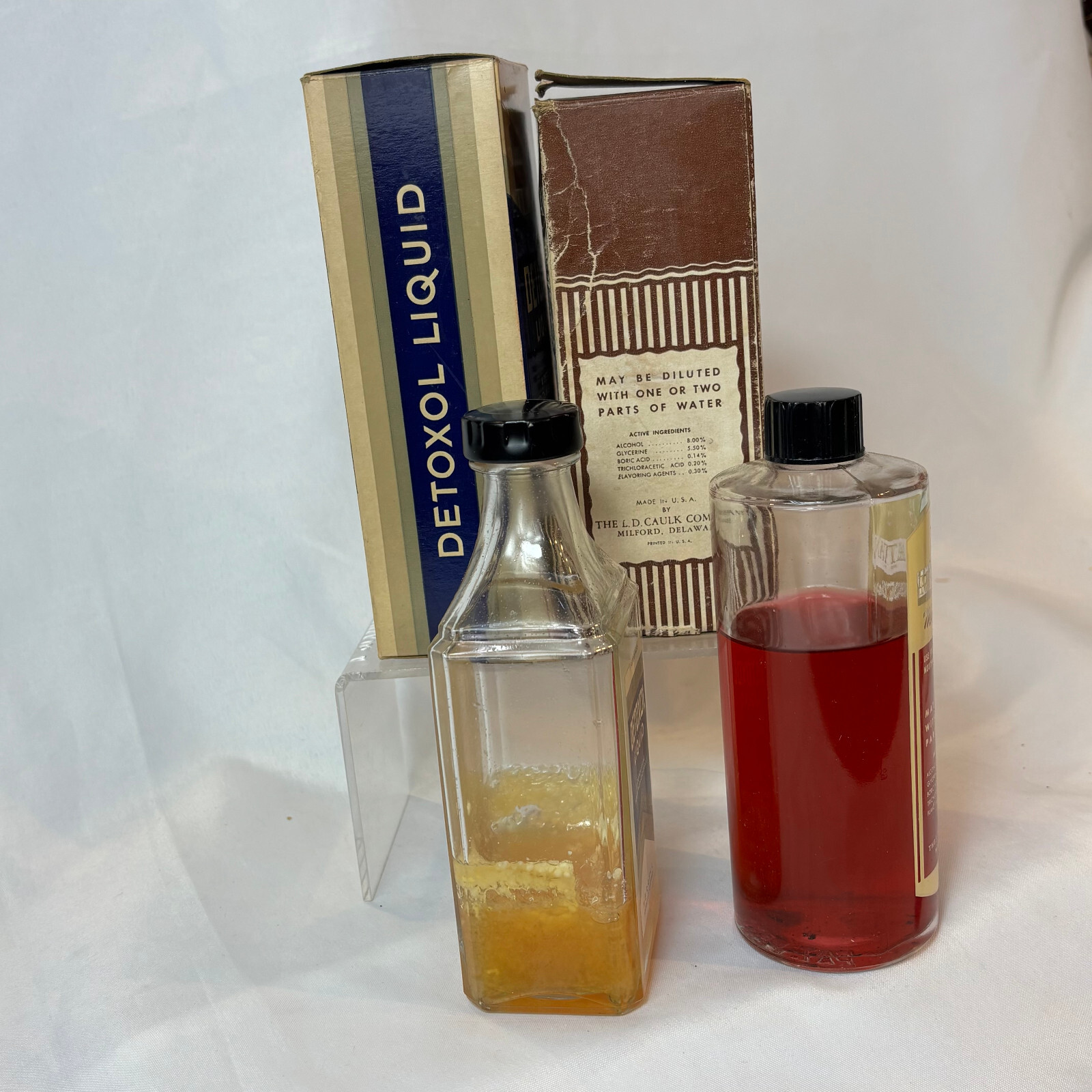 Vtg Detoxol & Mercitan Mouth Wash In Original Boxes