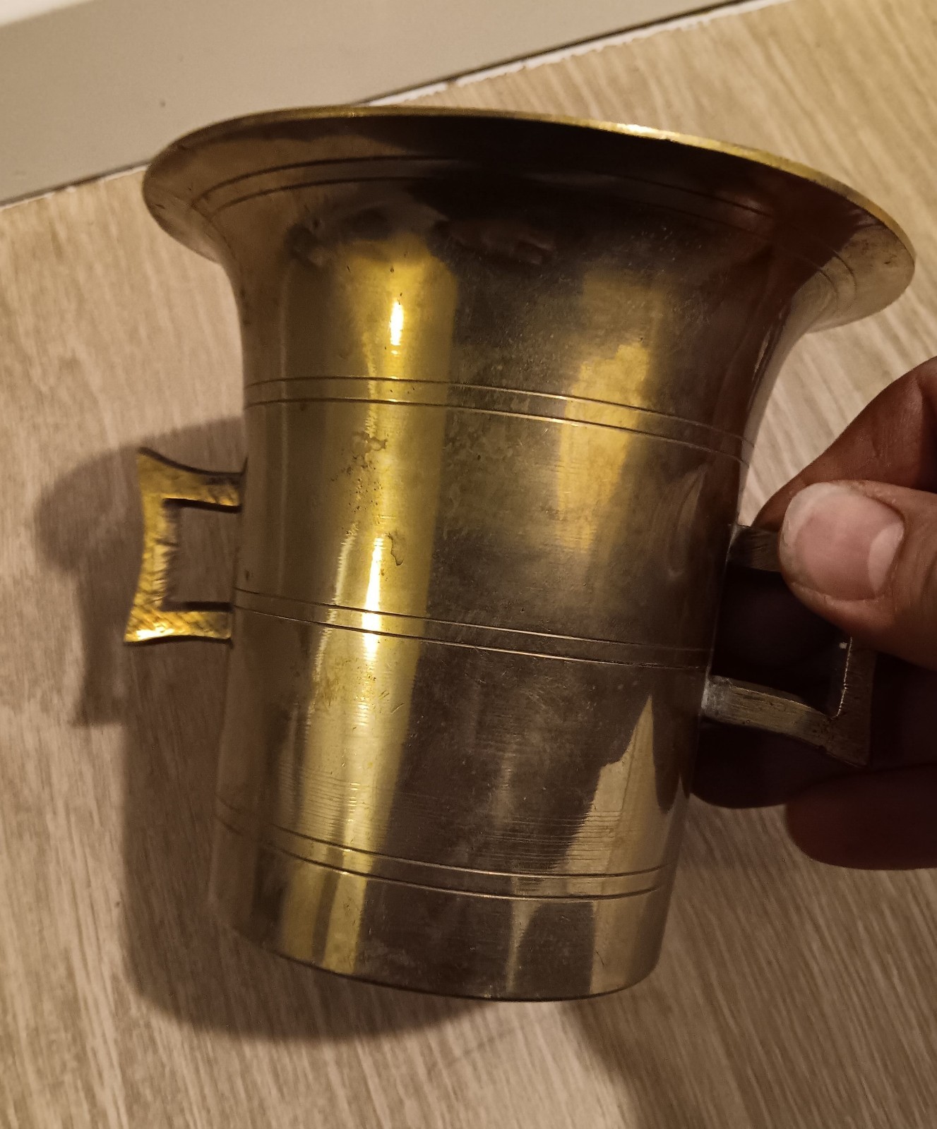 Vintage Brass Mortar And Pestle 4.5″ Tall & 6.25″ Madei in India