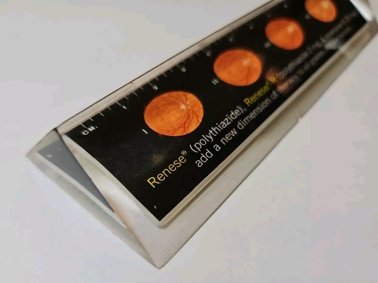 RENESE Pfizer Pharmaceutical Promo Vintage 1964 LUCITE Advertising Ruler