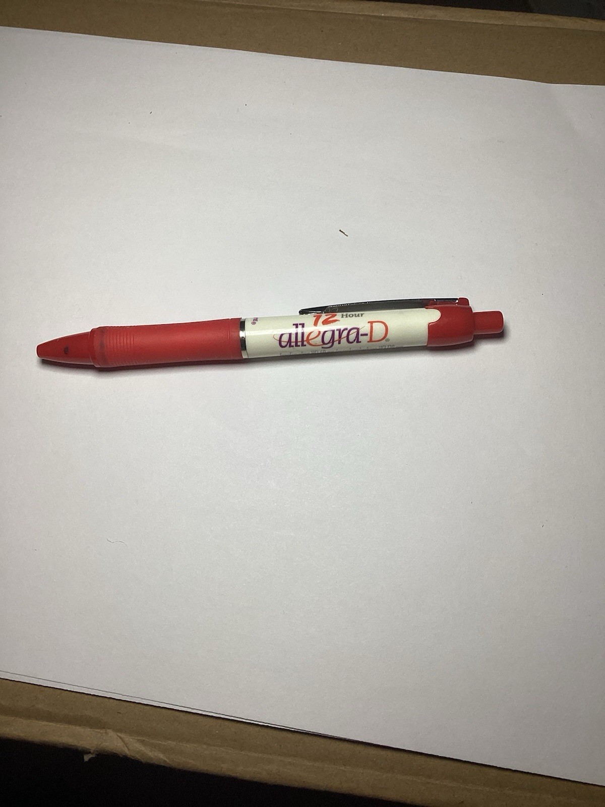 Allegra D PEN Drug Rep Pharmaceutical Promo Medical Advertising Paper Mate