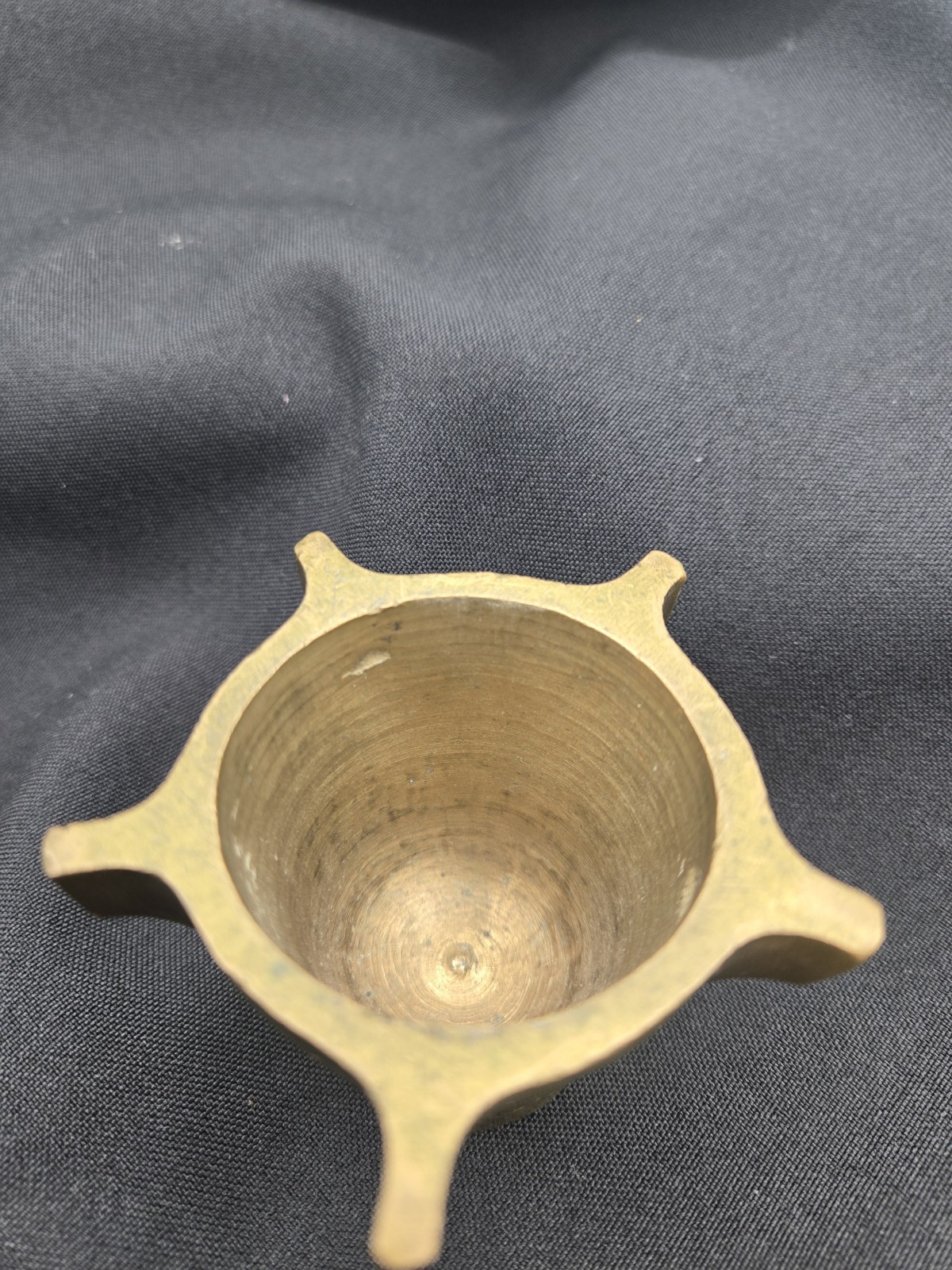 Vintage Solid Brass Mortar And Pestle, 2 X 2.75 And 3.75Inches