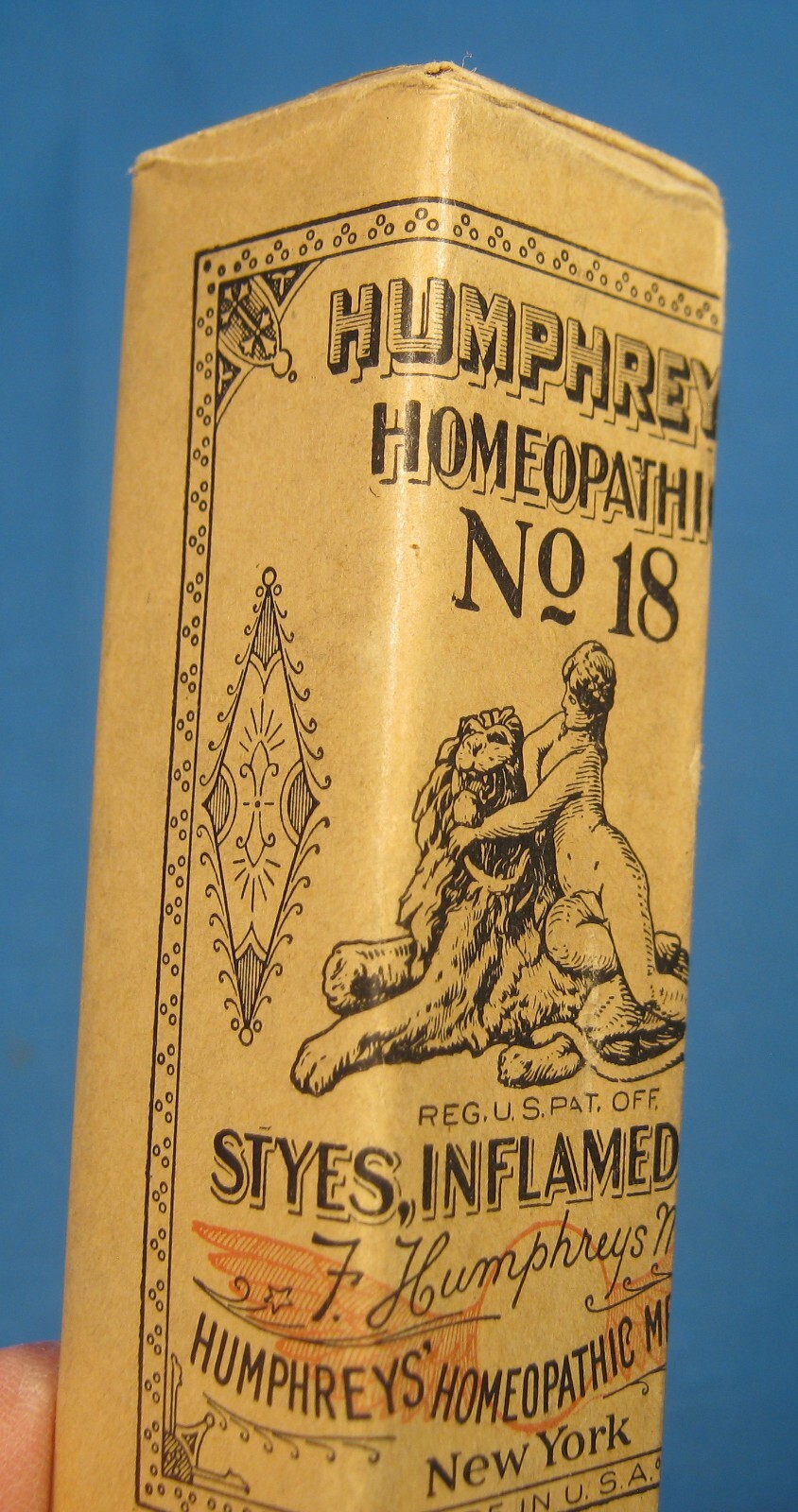 VINTAGE HUMPHREY’S No. 18 STYES INFLAMED PACKAGE STILL SEALED FREE SHIPPING