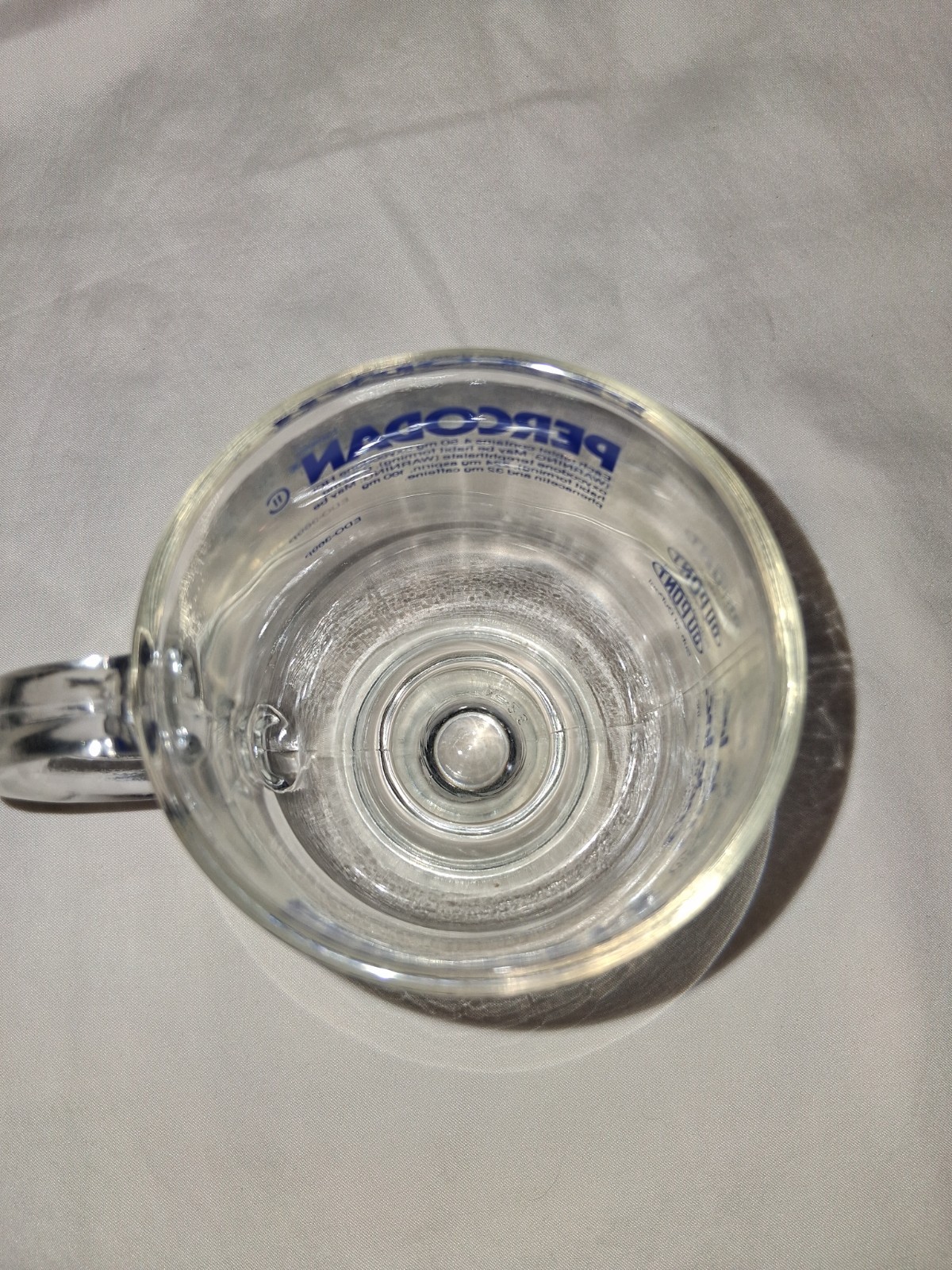 Rare Vintage Percocet/Percodan Footed Glass Mug