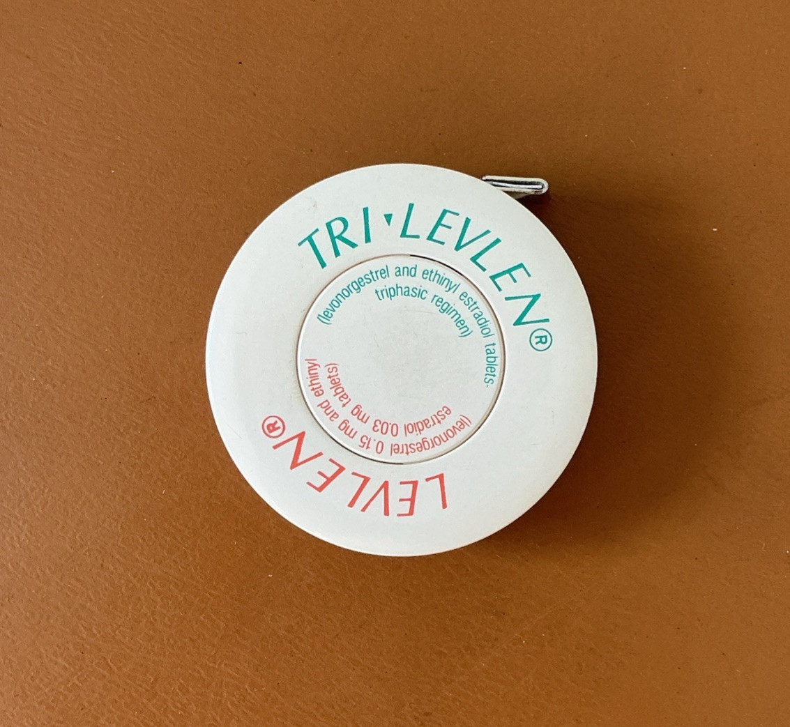 Tri-Levlen Pharmaceutical Advertising 1970s Birth Control History Tape Measure