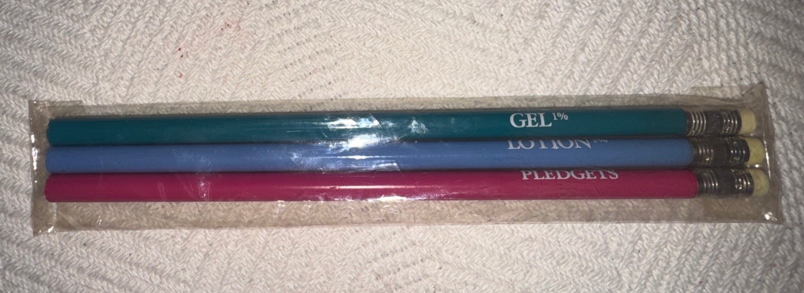 Vintage Cleotin T Unsharpened 3 Pencil Drug Pharmaceutical Promo Collectible