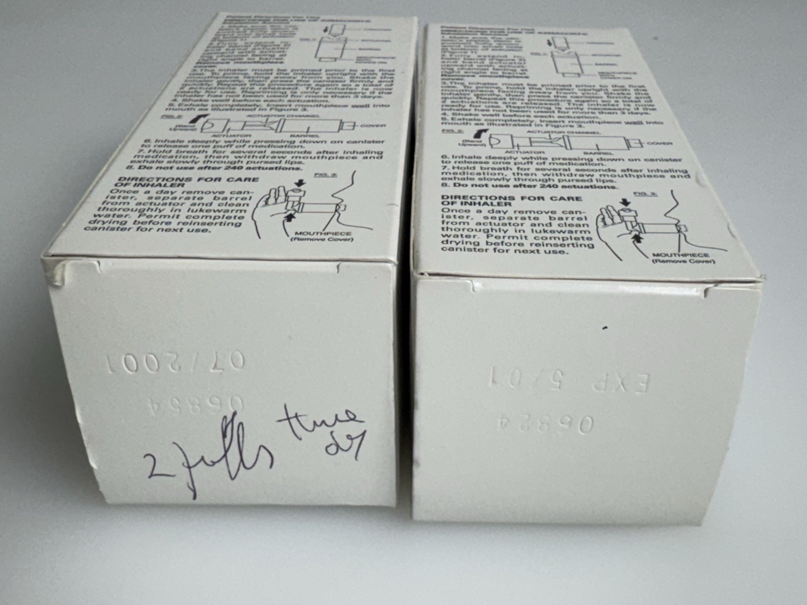 x2 Vtg Azmacort Inhaler Adapter Packaging Discontinued Movie Prop Pristine Y2K