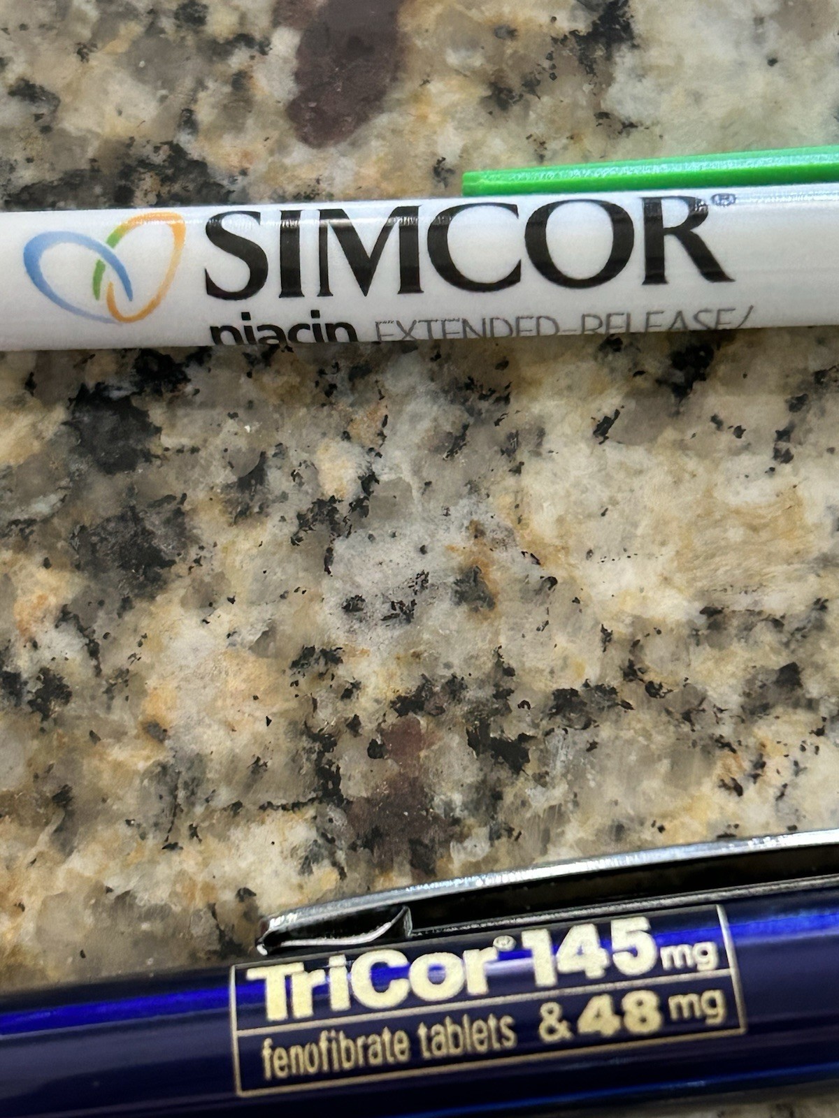 3 NEW PENS Simcor Tricor Promo Drug Rep Giveaways Black Ink Never Used