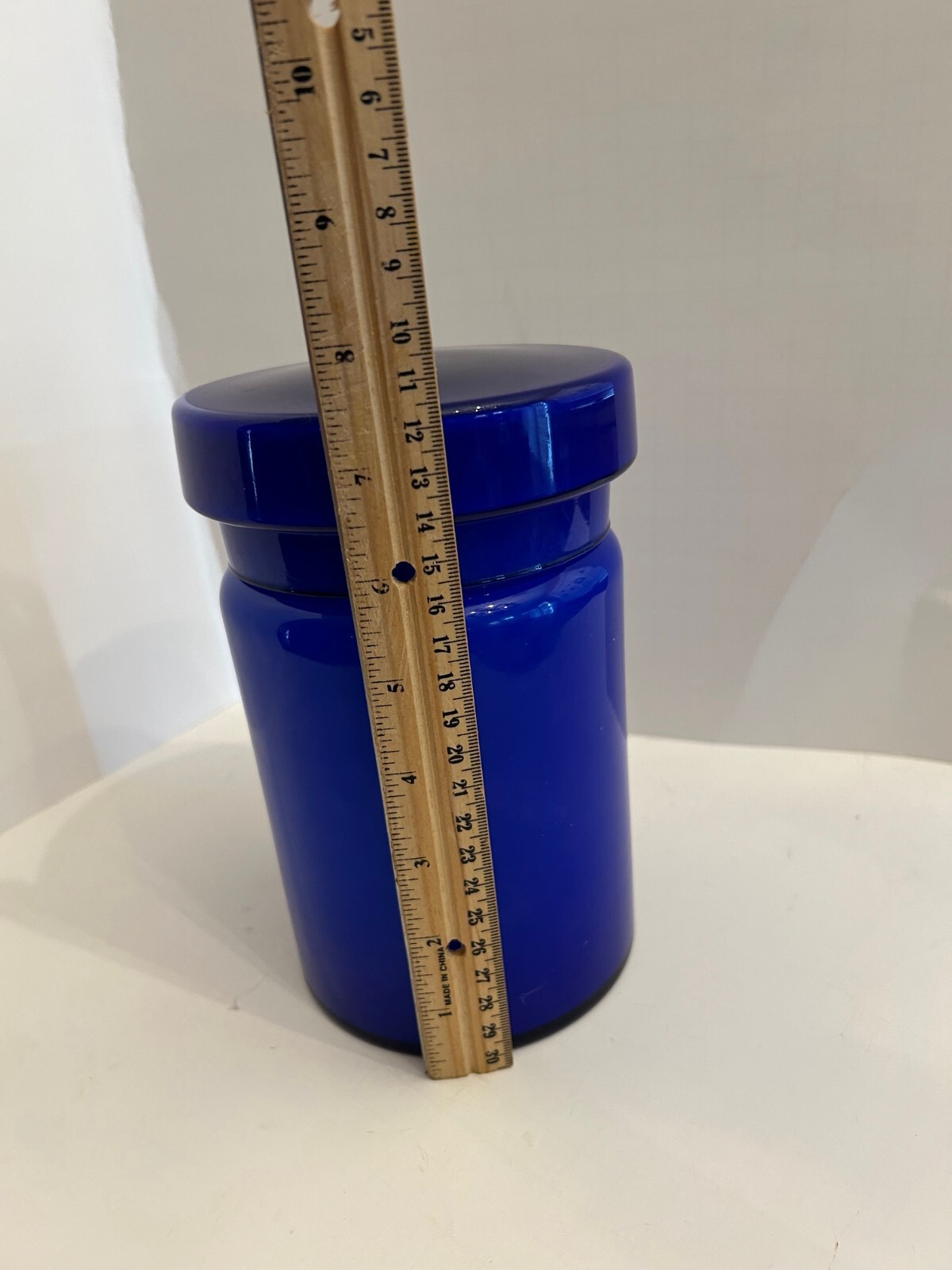 Vintage Cobalt Blue Glass Jar