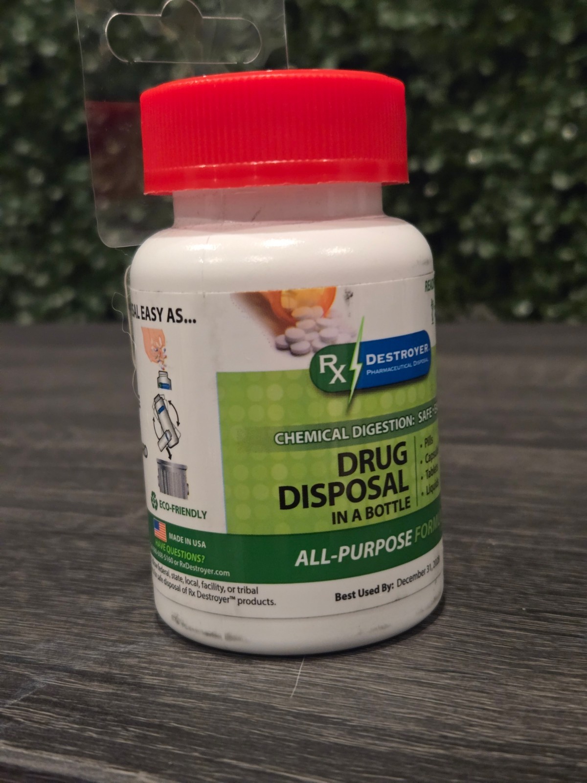 New Rx Destroyer Drug Disposal Bottle Pharmaceutical Disposal Dirty Exterior