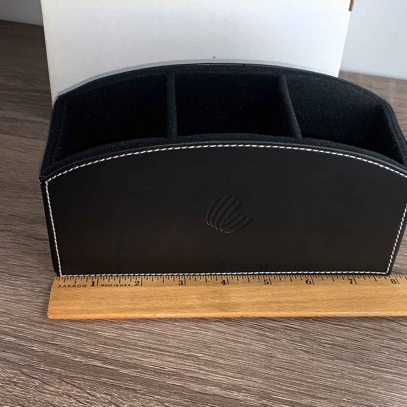DRUG REP PHARMACEUTICAL ELI LILLY Vintage Leather Desk Caddy For Office NEW