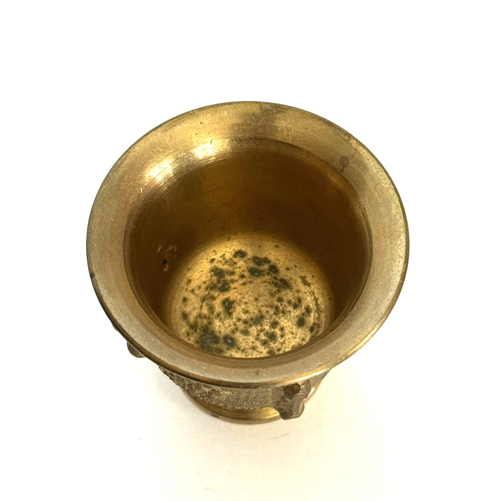 Vintage Cast Brass Small Pharmaceutical Mortar Bowl Apothecary Cup