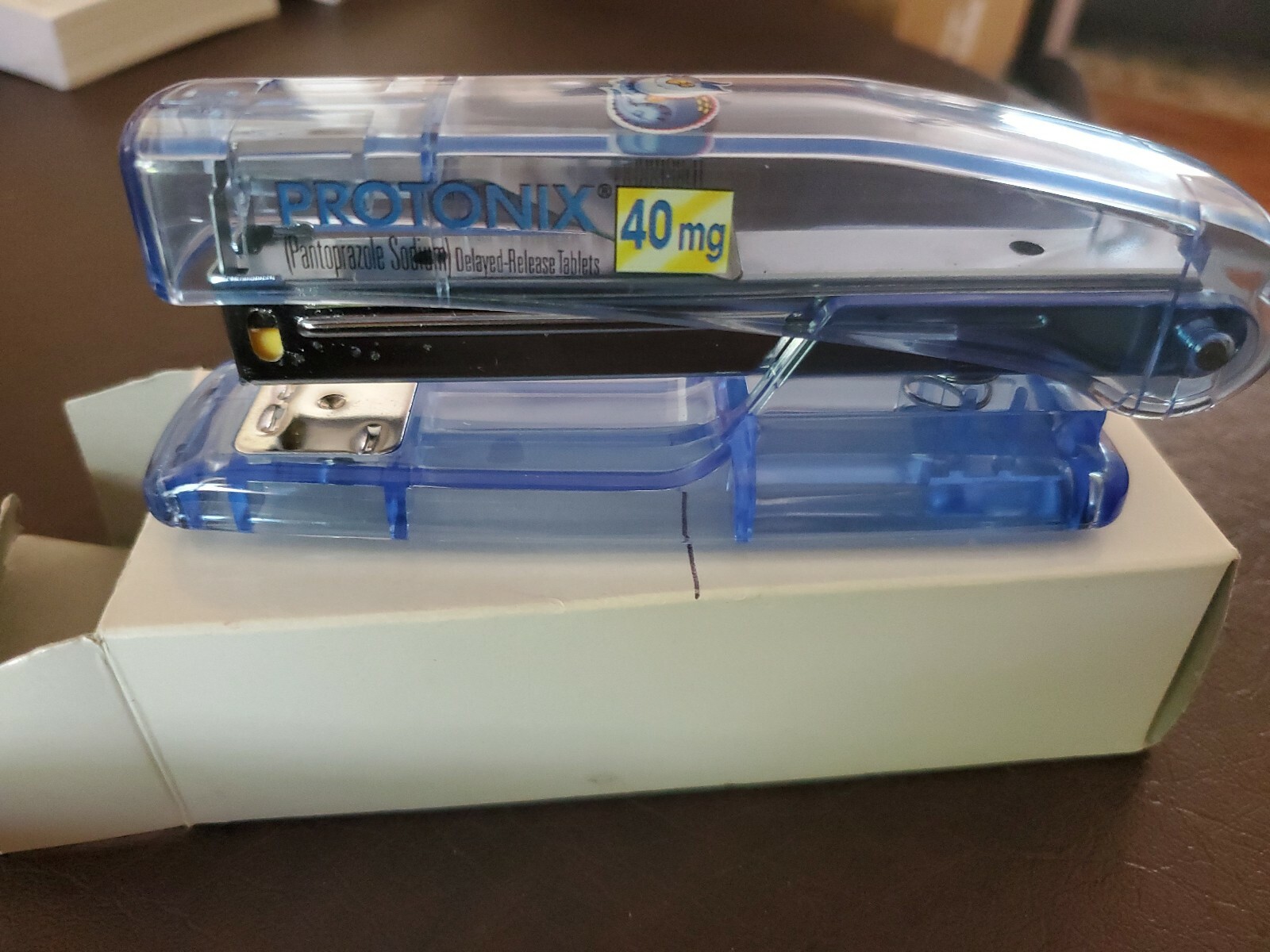 Protonix IV Gerdie Monster Pharma Drug Rep Advertising Pharmacy Stapler NIB