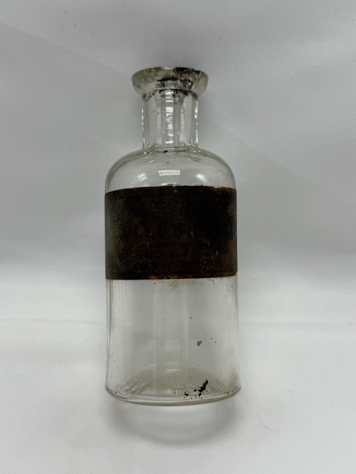 Lehn & Fink New York Glass Apothecary Medical Chemical Bottle 4 Inch
