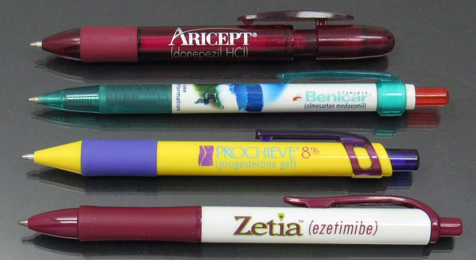 Aricept Benicar Prochieve Zetia PENS Drug Rep Pharmaceutical Advertising Lot x 4