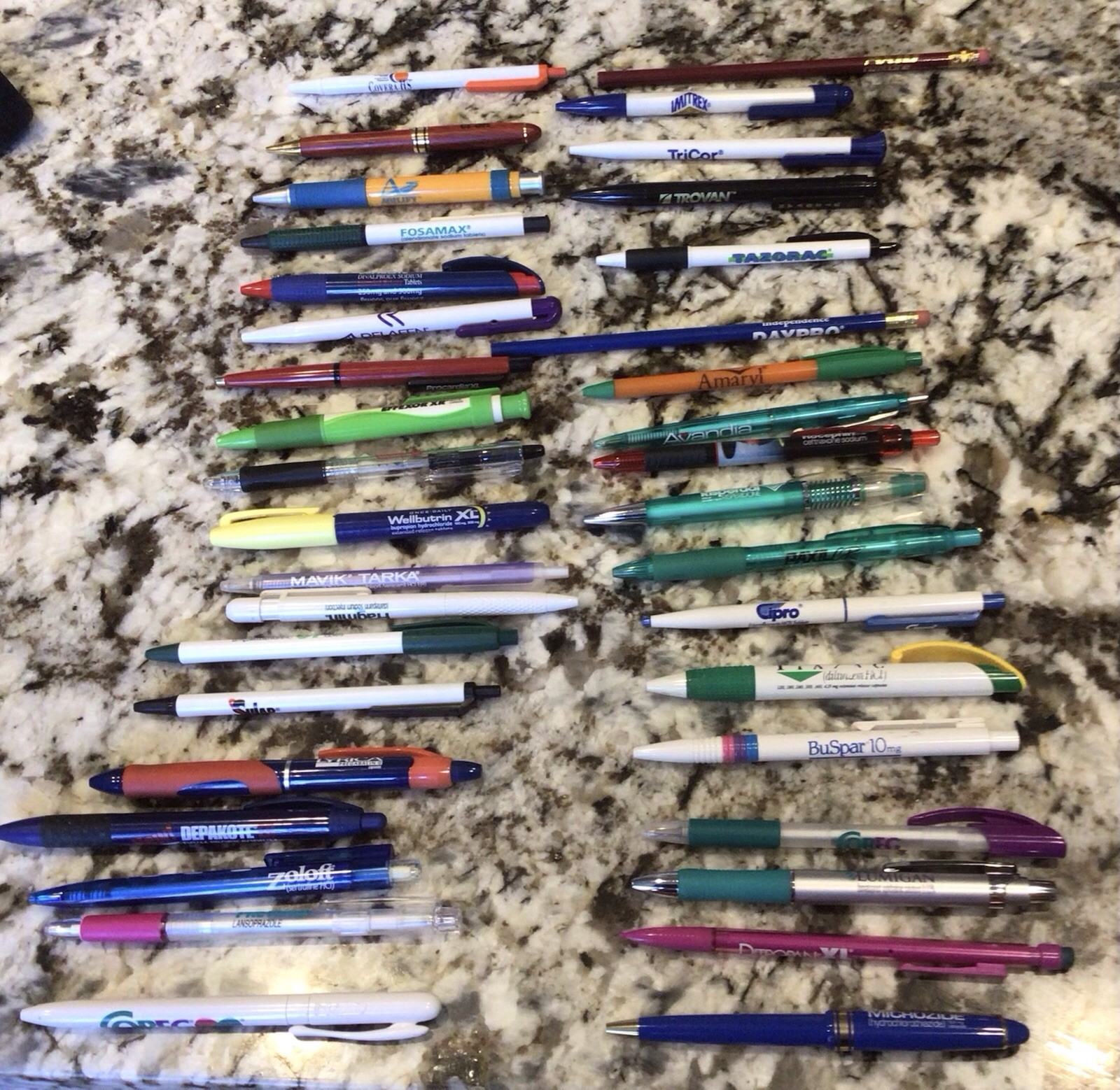 Pharmaceutical Drug Rep Lot Of 37 Pens & Pencils Untested
