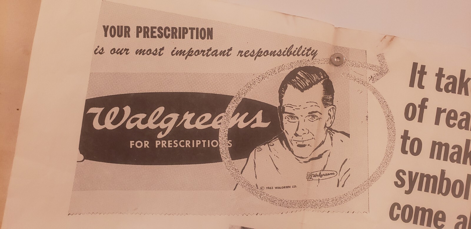 PHARMACY HISTORY WALGREENS CHICAGOLAND CHICAGO IN POSTER 1965 AFRICAN AMERICAN
