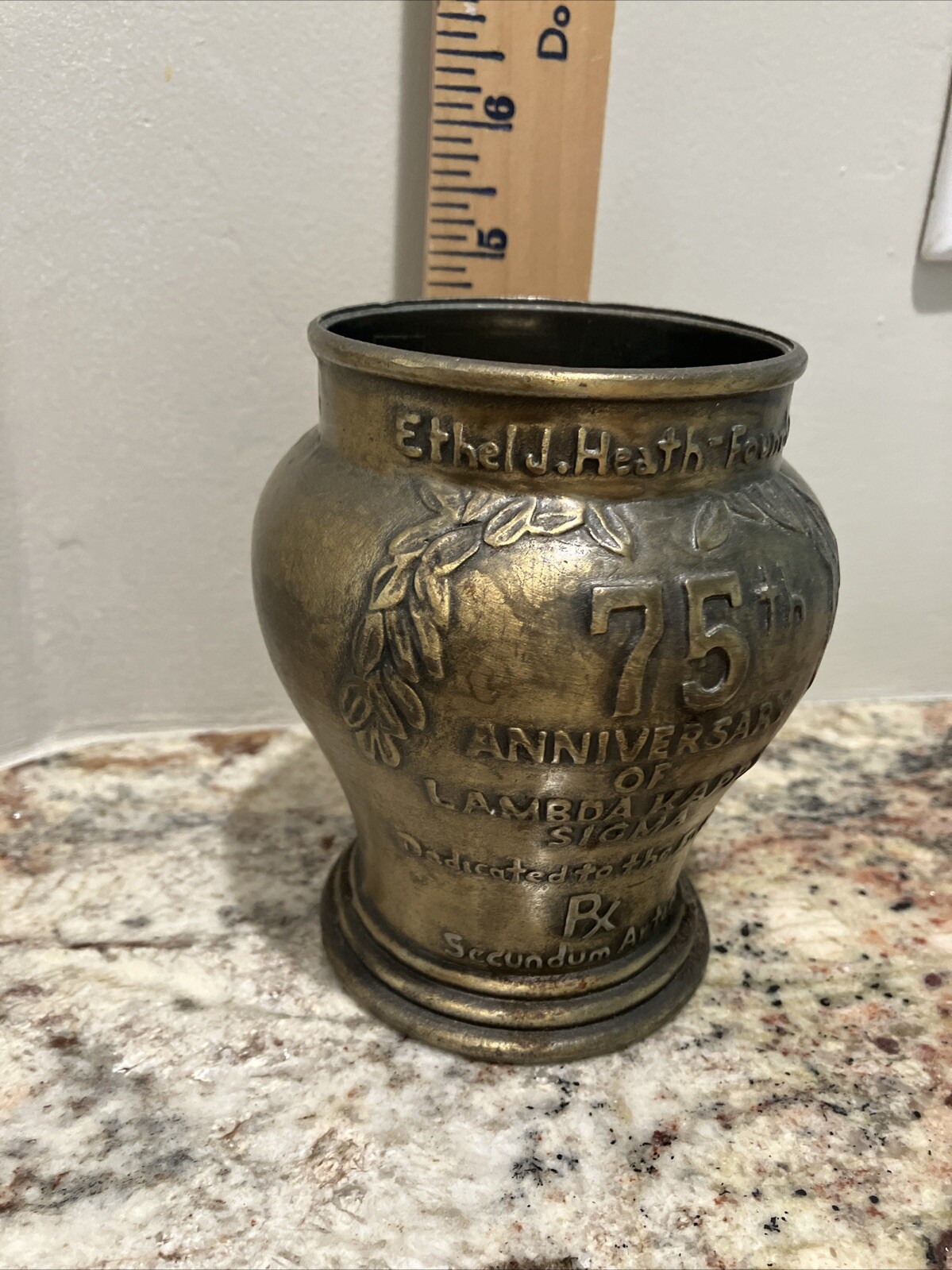 Mortar and Pestle, Lambda Kappa Sigma 75th Anniversary Metal Ethel Health