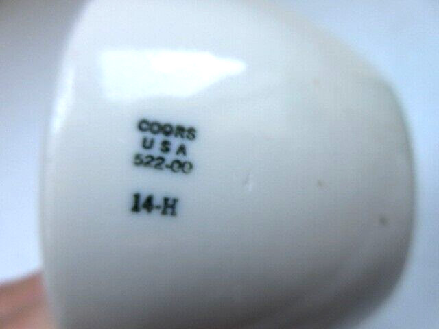 Vtg Coors USA Heavy White Porcelain Lab Mortar & Pestle Apothecary 522-00 14H