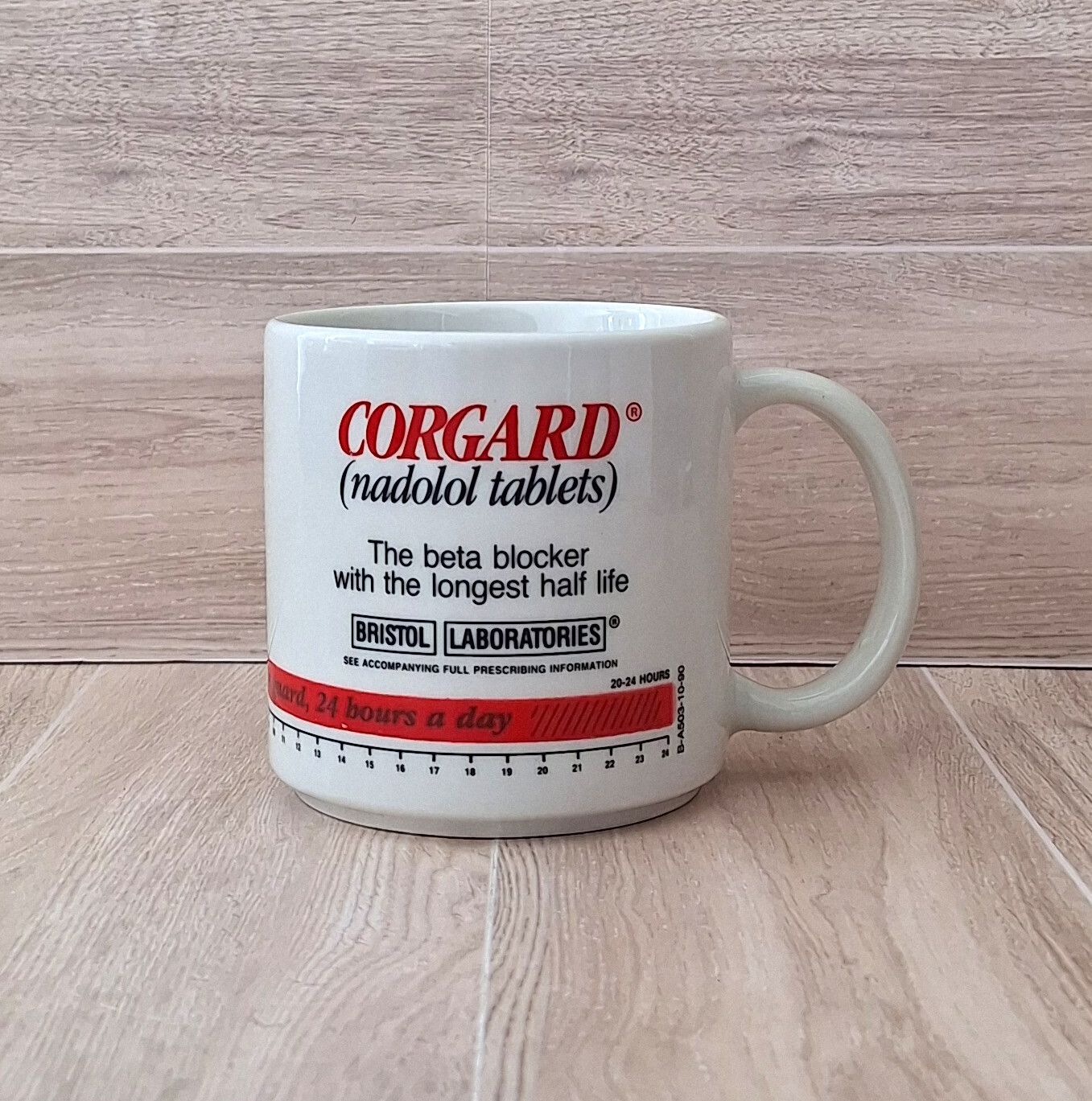 Corgard Coffee Mug Bristol Laboratories Pharmaceutical Drug Rep Swag Physician