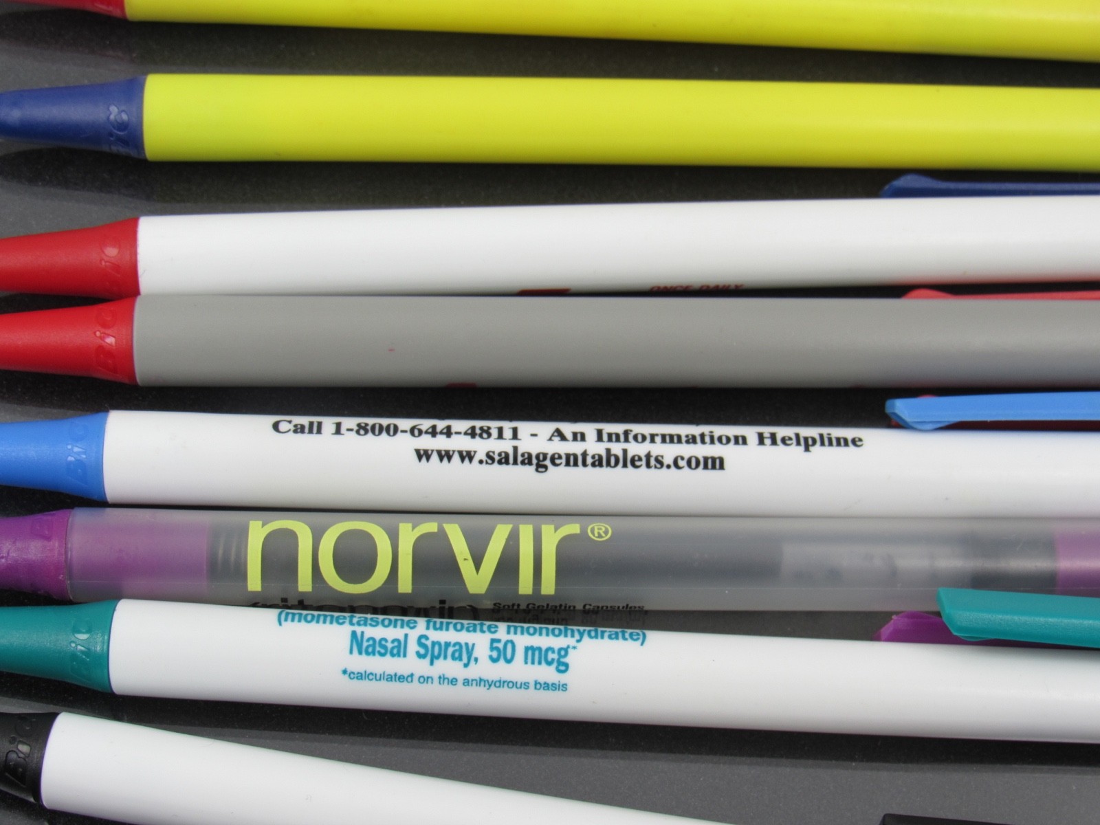 Russ Pharmaceuticals Vintage Pocket Protector + BIC PENS Drug Rep Advertising