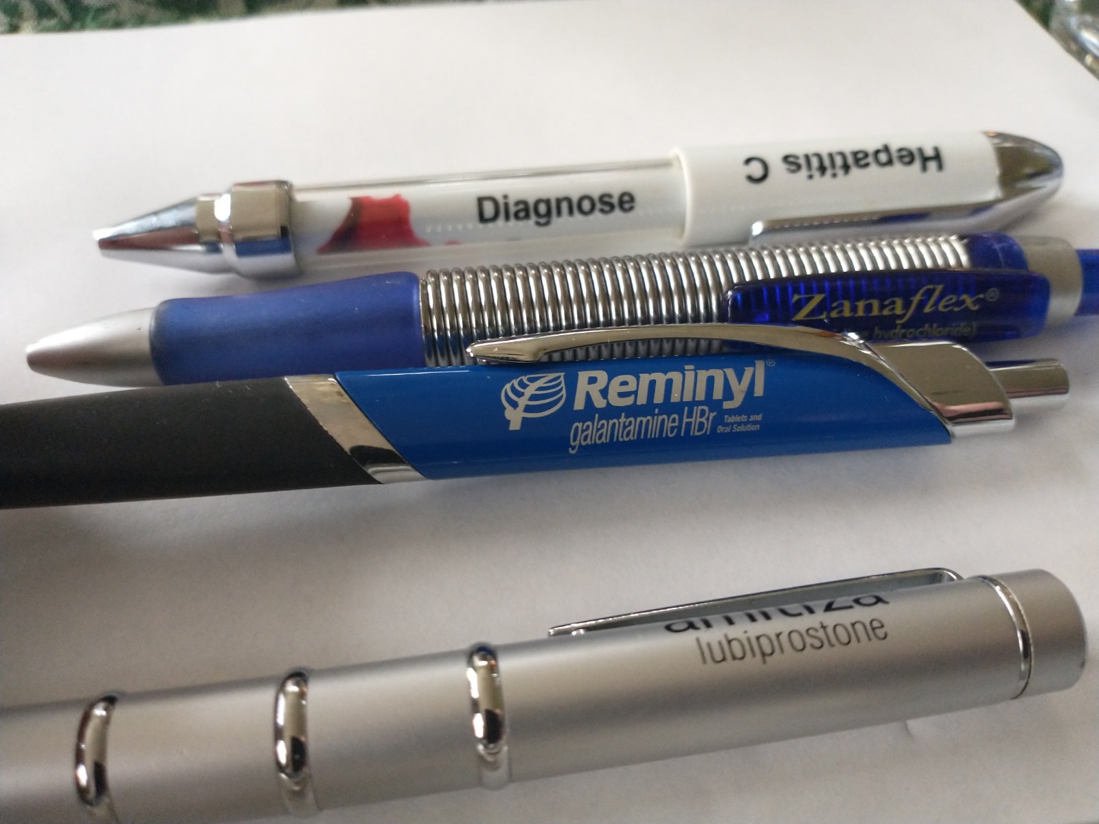 Lot 5 Pharmaceutical Drug Rep Pens Medical Pharmacy Collectibles Heavy Metal